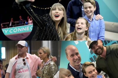 Taylor Swift poses for selfie with Prince William, George and Charlotte along with her man Travis Kelce at London gig before rocking royal treats sell-out crowd to his best dad dancing