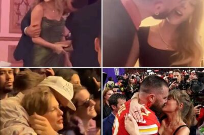 New footage show Travis Kelce can’t keep his hands off Taylor Swift as give a sweet kiss from gala date night